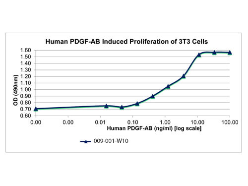 SDS-PAGE of Human Platelet Derived Growth Factor-AB Recombinant Protein