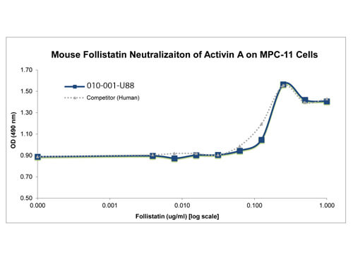 SDS-PAGE of Mouse Follistatin Recombinant Protein