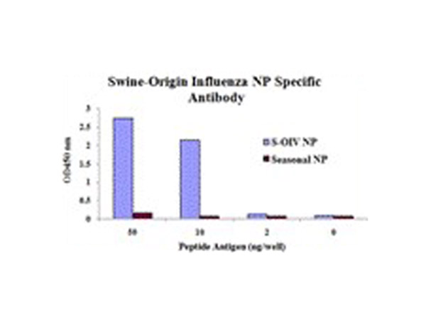 ELISA results of Anti-Swine H1N1 Nucleocapsid Protein Antibody